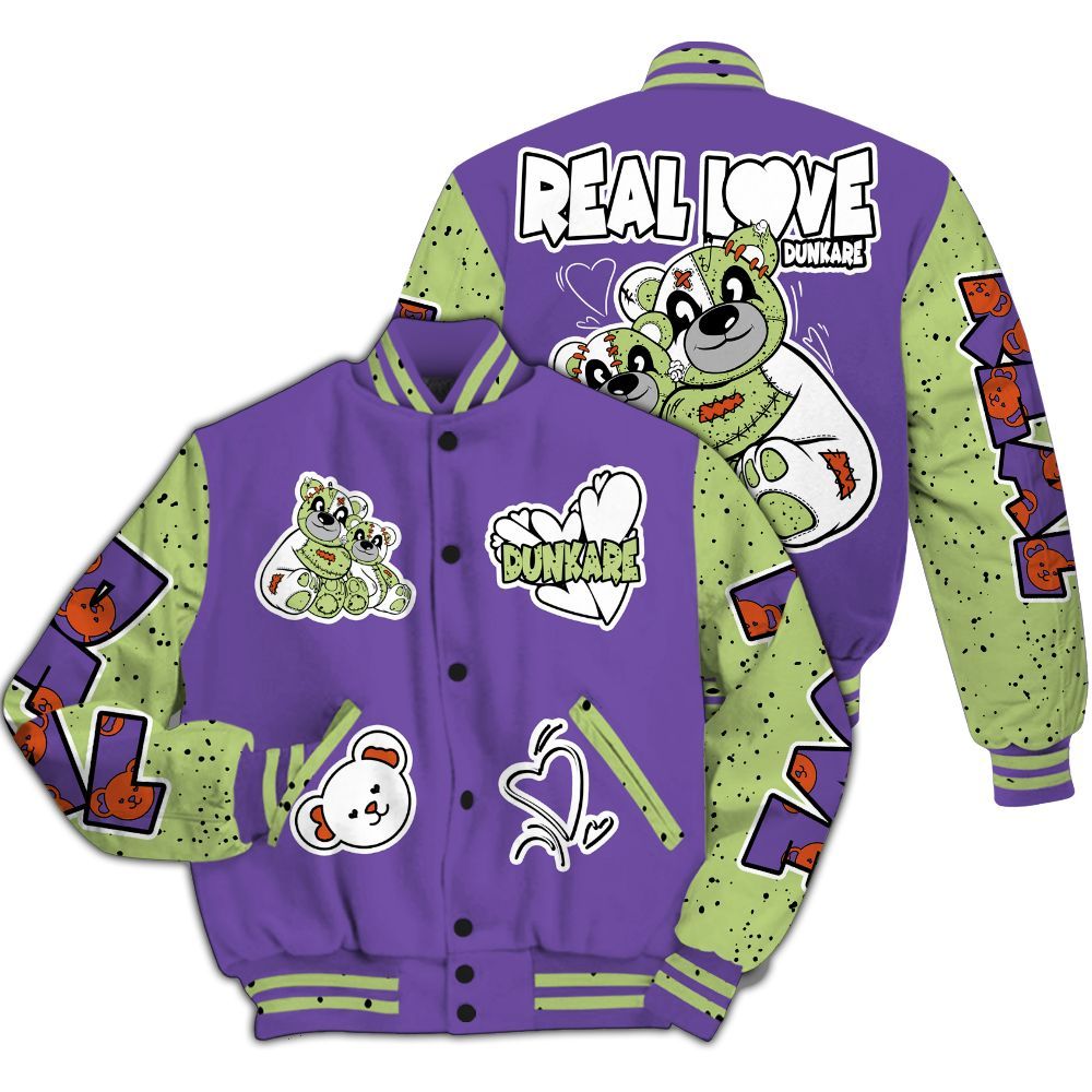 Varsity Jacket To Match Canyon Purple 4s - Sincere Fondness Bear All Over Print