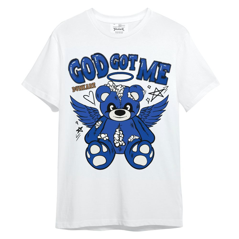 Shirt To Match Dunk High Racer Blue - Gods Guides Me Bear Unisex Shirt