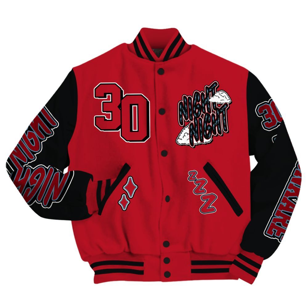 Varsity Jacket To Match Retro Raging Bull 5s - Seeya Skeleton All Over Print
