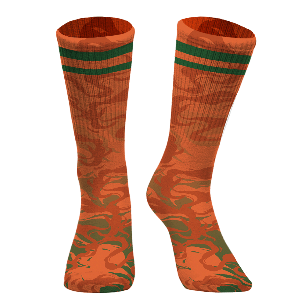 Sock To Match Low Miami 5s - Color Smoke Graphic Unisex