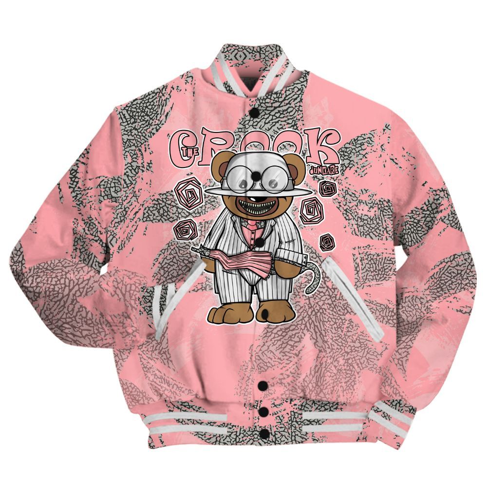 Varsity Jacket To Match Retro Wings 3s Shirt - Swindler Bear Circle Slpash All Over Print