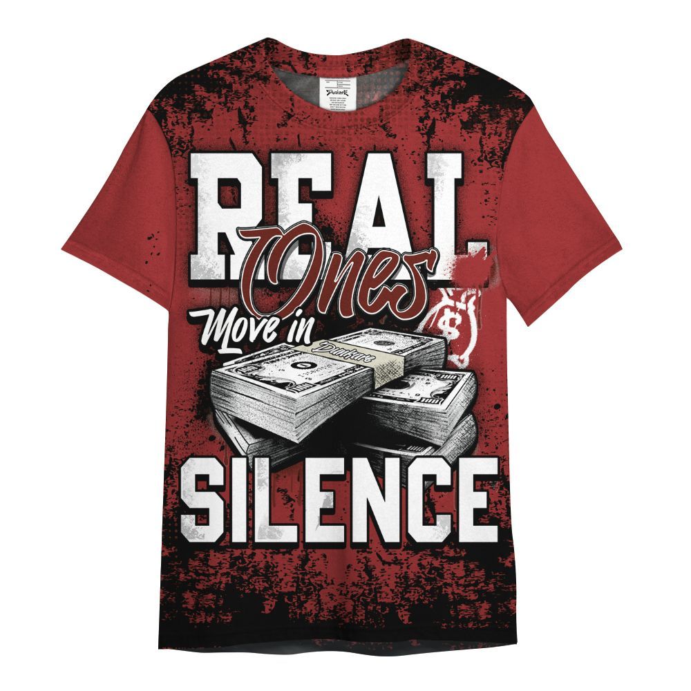 Shirt To Match High 85 Bred 1s - Move In Silence Money Street Retro All Over Print