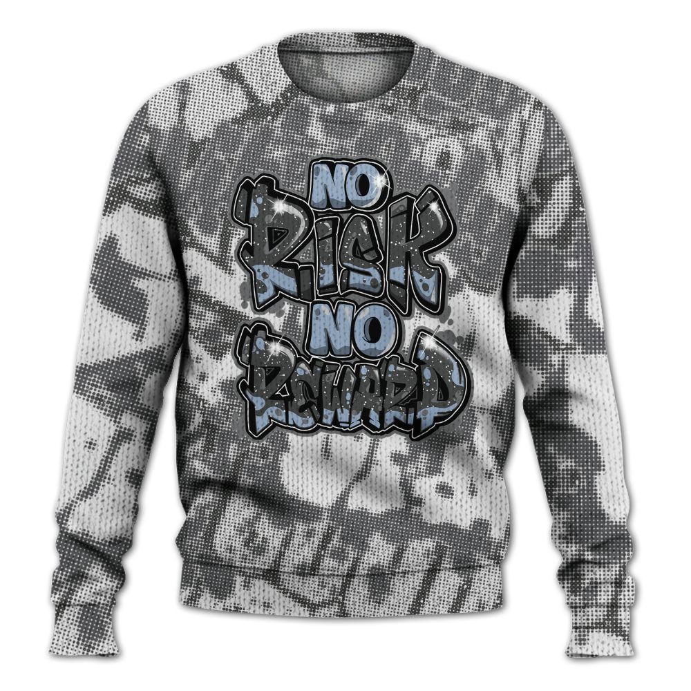 Knitted Sweater To Match Reverse Black White 6s - No Risks No Reward Street