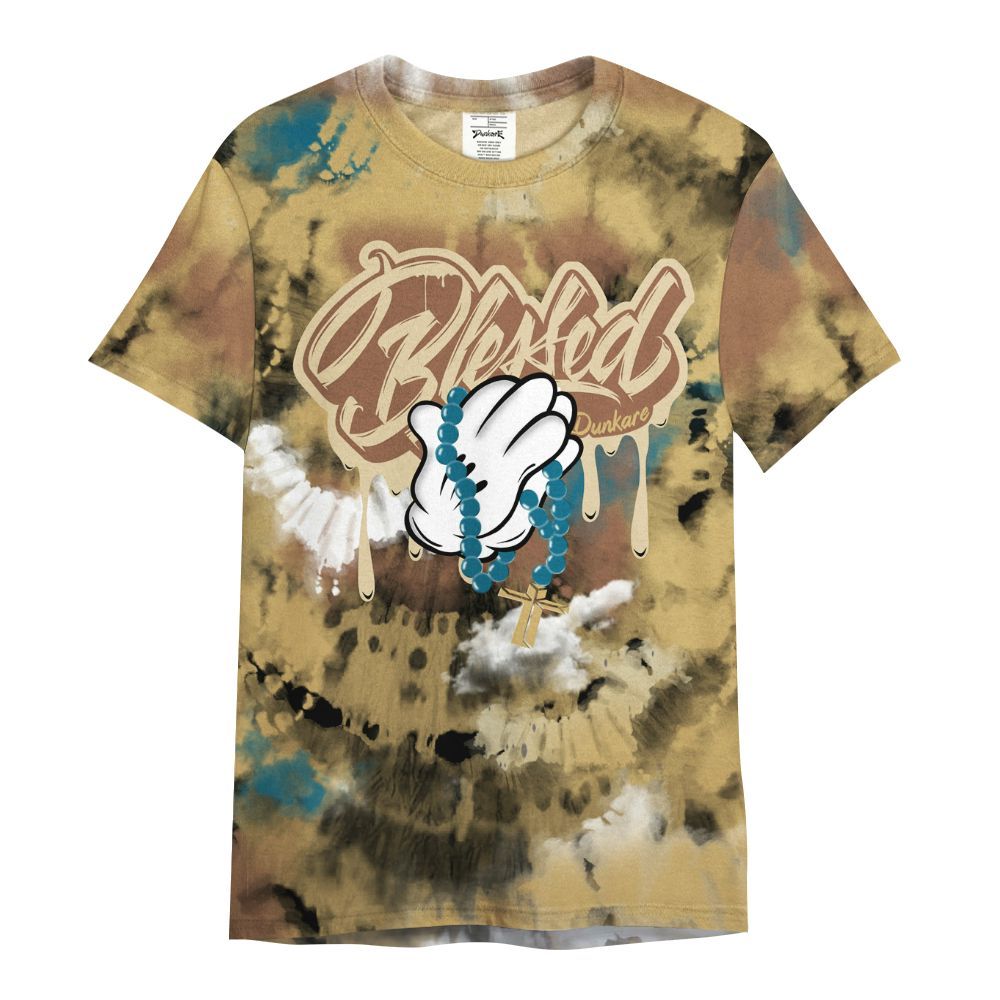 Shirt To Match Retro Cacao Wow 4s - God Blessed Tie Dye All Over Print