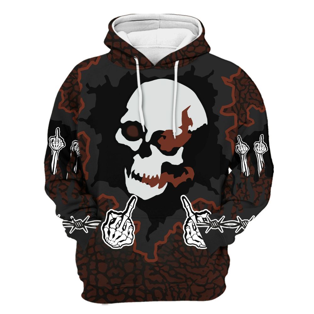 Hoodie To Match Air Force 1 Low Halloween Skull 2024 - F Around Find Out Graphic Trapped All Over Print