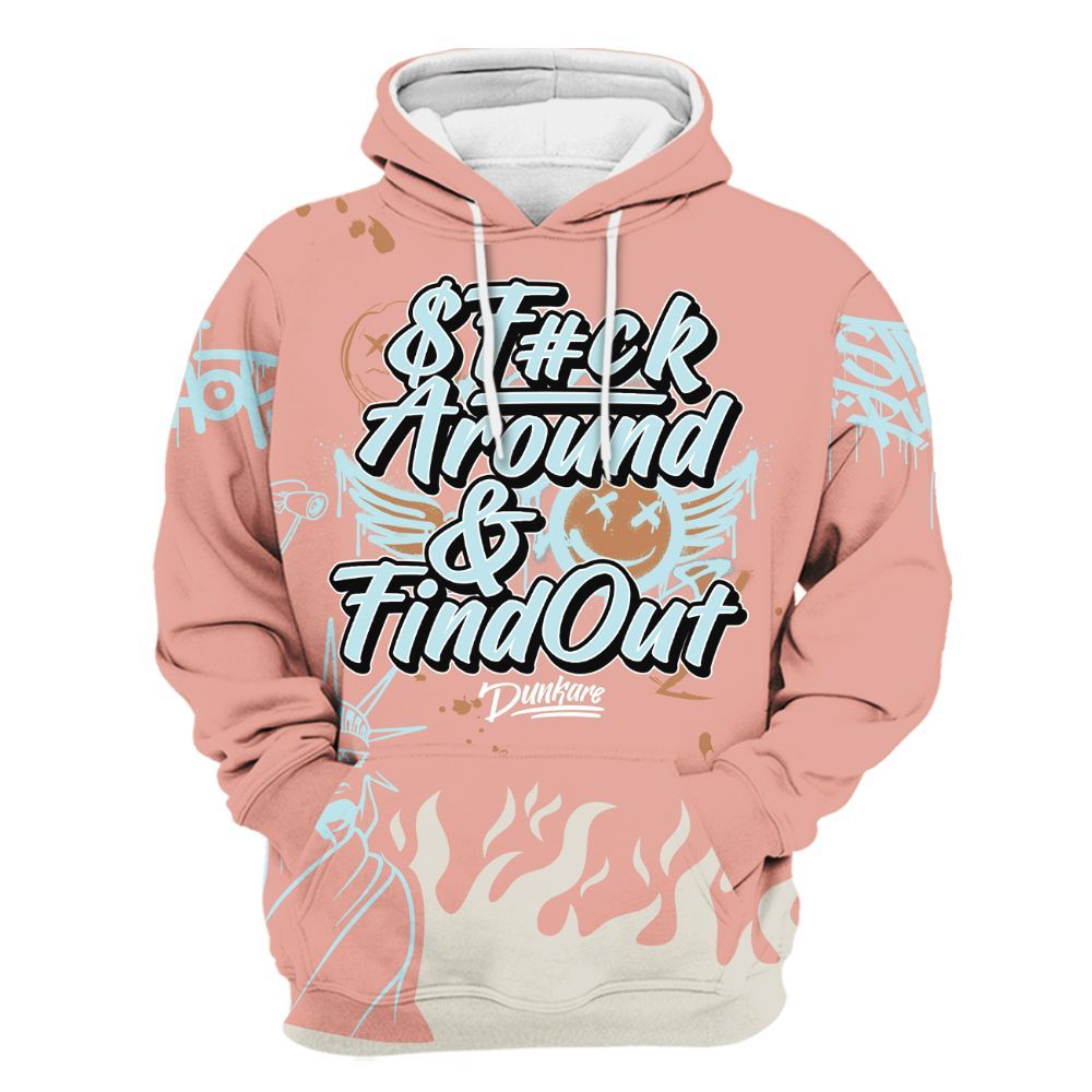 Hoodie To Match Dunk Low Glacier Arctic - Graphic Fck Around Find Out All Over Print