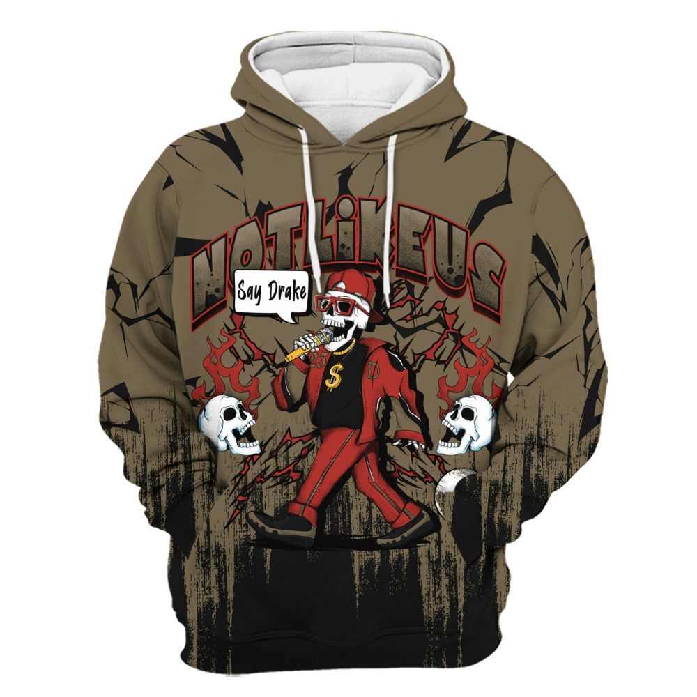 Hoodie To Match Olive 9s - Don't Like Us All Over Print