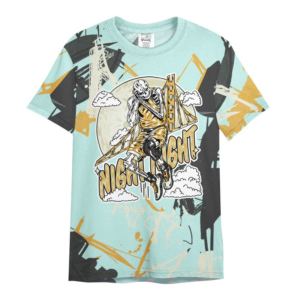 Shirt To Match Pure Platinum 4s - Seeya Skeleton Messyz All Over Print