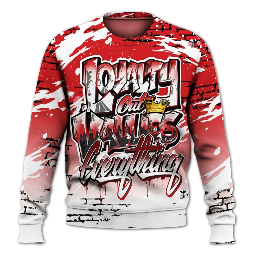 Sweatshirt To Match Low Bred 11s - Values Of Loyalty Drip All Over Print