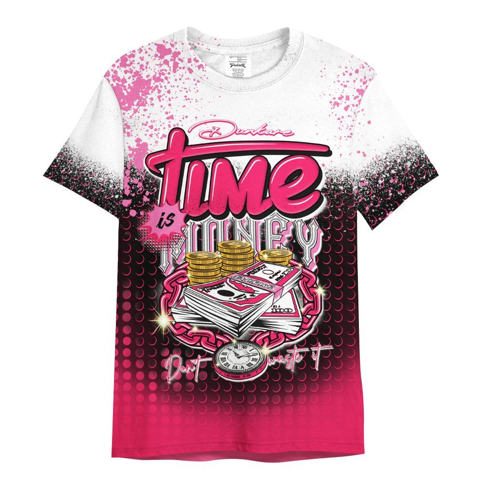 Shirt To Match Air VaporMax Plus Triple Pink - Halftone Time Is Money All Over Print