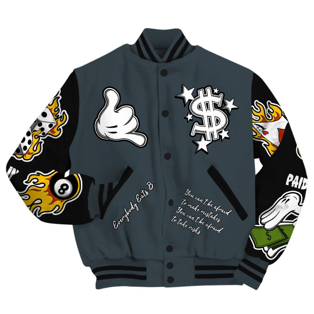 Varsity Jacket To Match Air Max Sunder Gore Tex Black - Everybody Paid In Full Graphic All Over Print