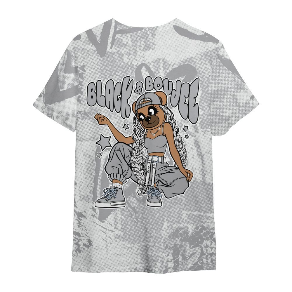 Shirt To Match Low OG Wolf Grey 1s - Boujee Girls Bear Heart Grunge All Over Print