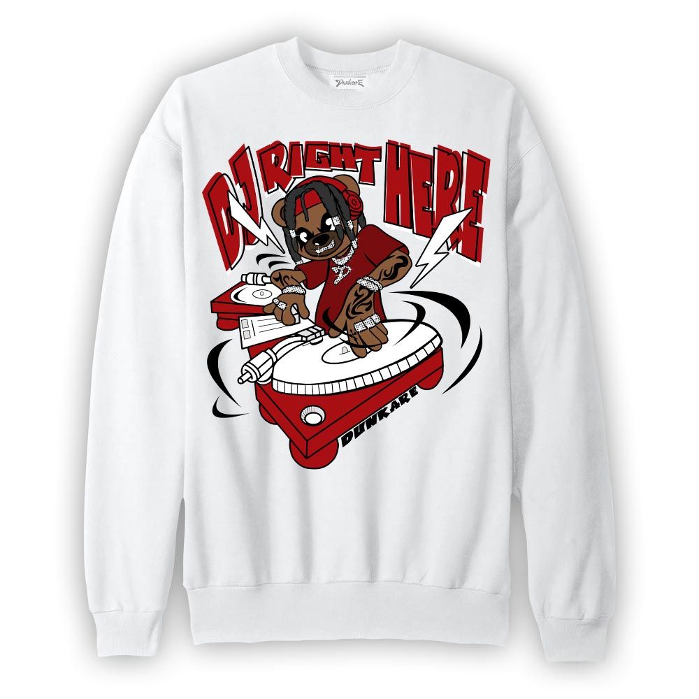 Sweatshirt To match Red Taxi 12s Sweatshirt - DJ Right Here Bear Version 2 Graphic