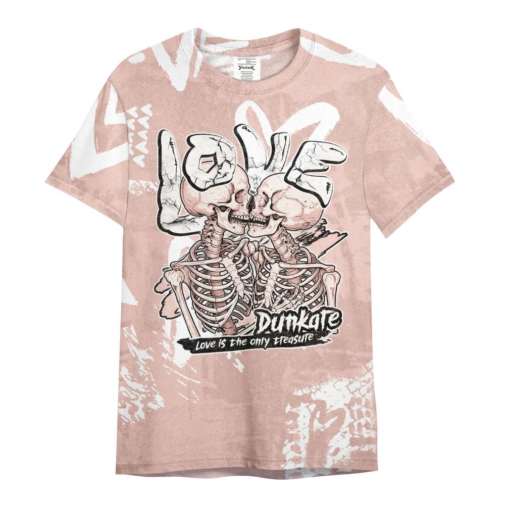 Shirt To Match Low Legend Pink 11s - Skull Love All Over Print