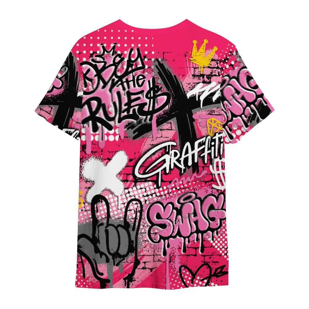 Shirt To Match Air VaporMax Plus Triple Pink - True It Real Graffiti Streetwear All Over Print