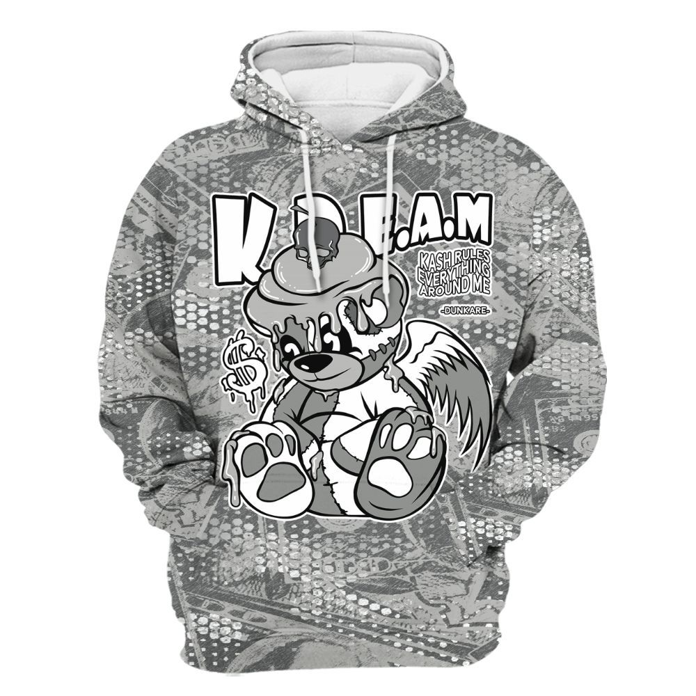 Hoodie To Match Retro Wet Cement 4s - Loot Bear All Over Print