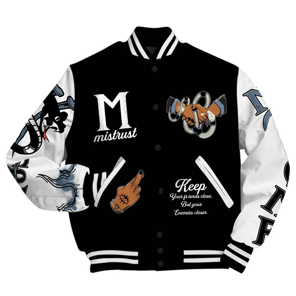 Varsity Jacket To Match Black Chrome 6s - Trust No One Snake-Bite Street Style All Over Print