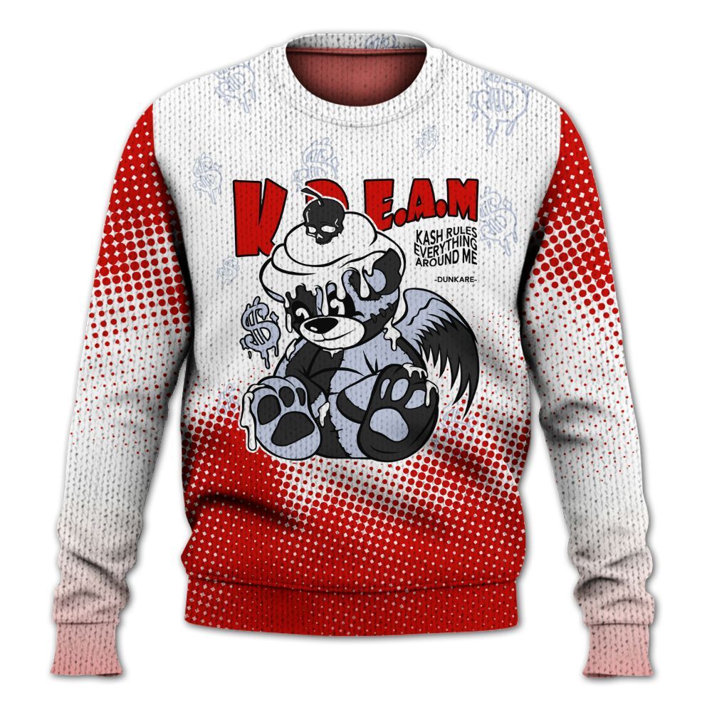 Knitted Sweater To Match Fire Red 6s - Loot Bear Unique Drip