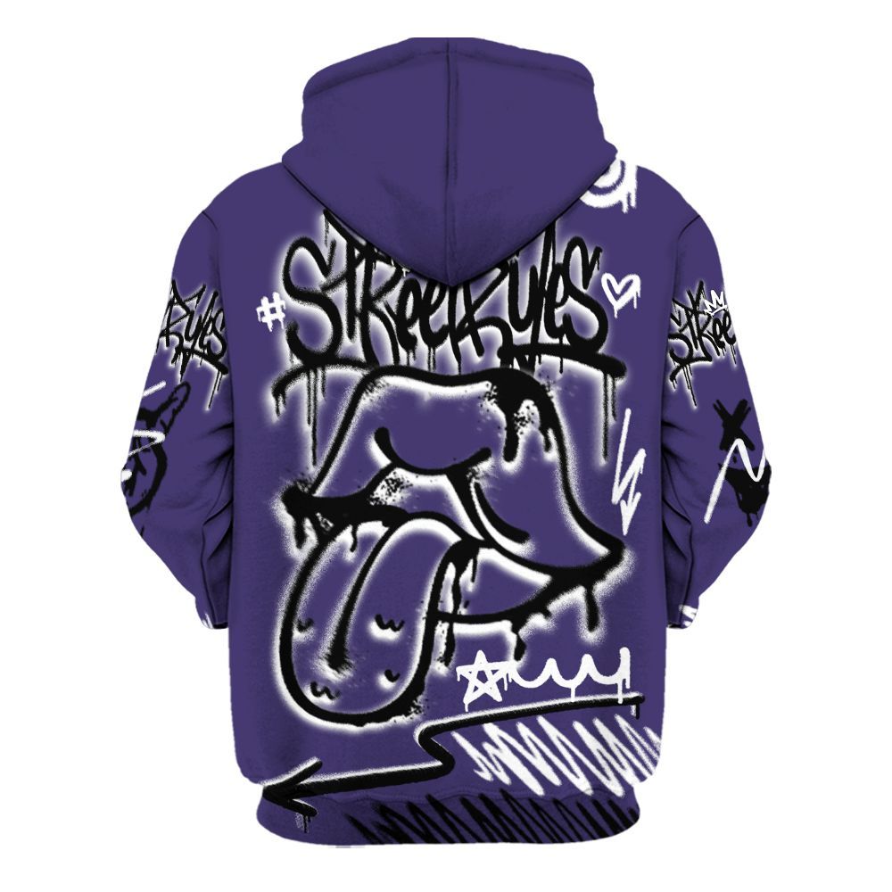 Hoodie To Match Retro Court Purple 13s - Break Rules Streetwear All Over Print