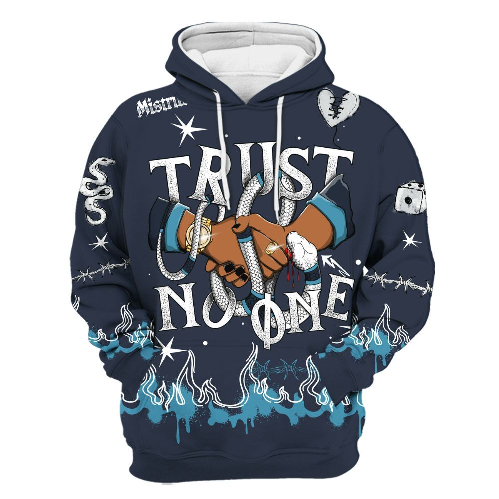 Hoodie To Match Retro Obsidian 13s - Trust No One Snake-Bite Doodle Crayon All Over Print