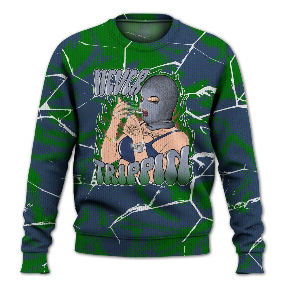 Knitted Sweater To Match Midnight Navy 13s - Ne'er Trippin' Unique Crack