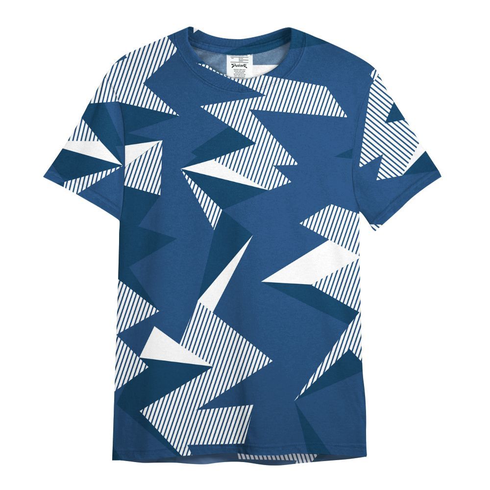 Shirt To Match High OG Midnight Navy 1s - Geometric Camouflage Pattern All Over Print