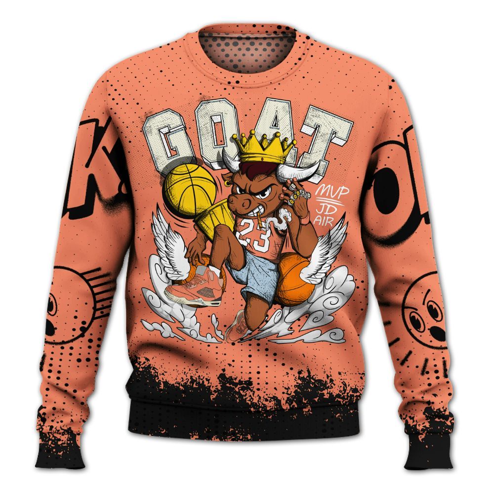 Sweatshirt To Match DJ Khaled Crimson Bliss 5s - FlightMan Number 23 G.O.A.T All Over Print