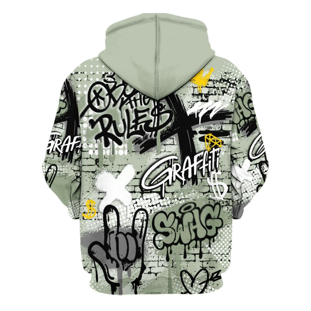 Hoodie To Match Seafoam Sail 4s - True It Real Graffiti Streetwear All Over Print