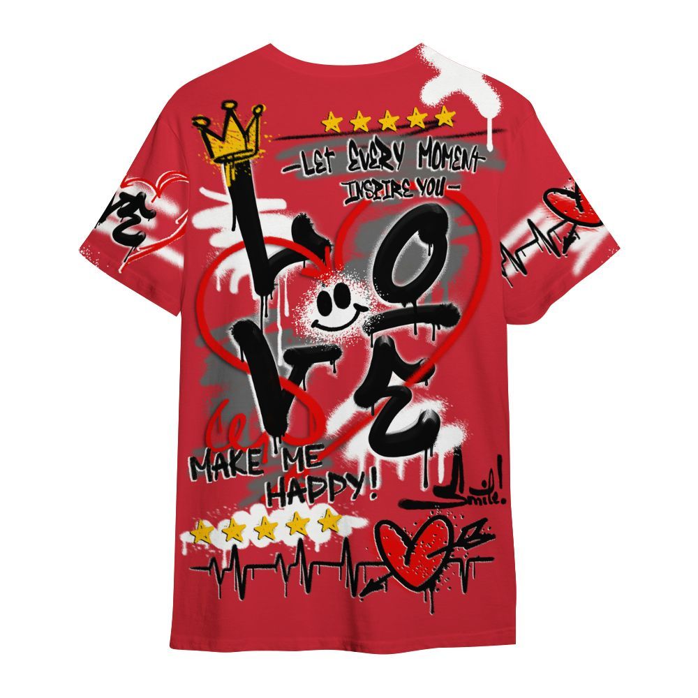 Shirt To Match Bunny 2025 8s - Happy Love Beats Graffiti Streetwear All Over Print