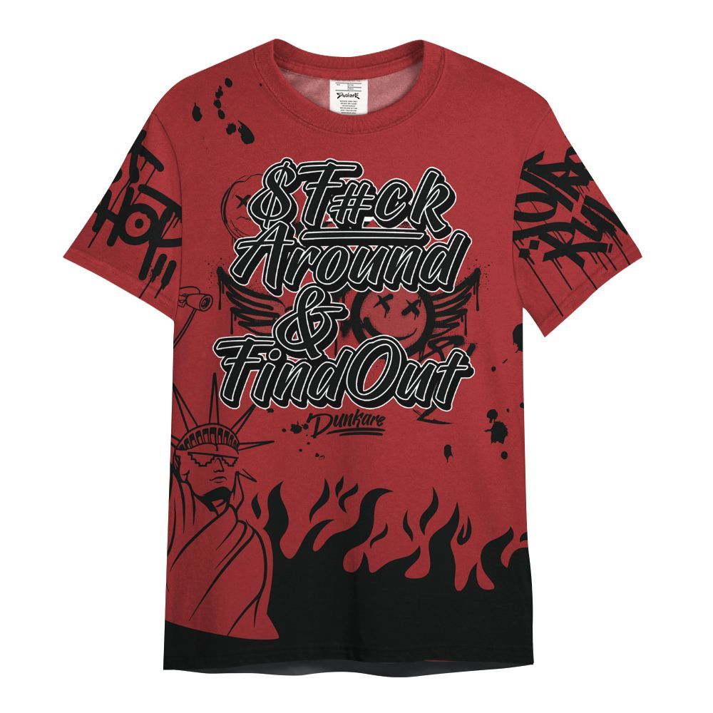 Shirt To Match Alternate Flu Game 12s - Graphic Fck Around Find Out All Over Print