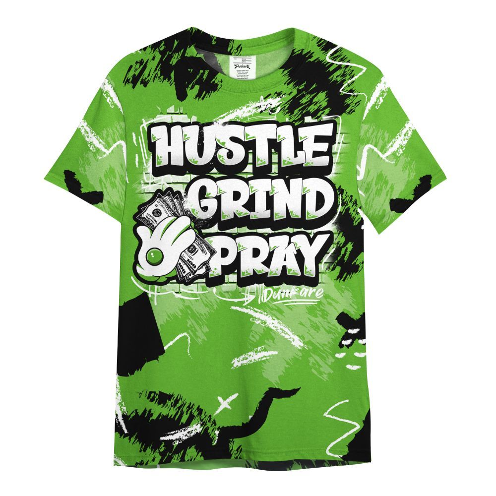 Shirt To Match Air Foamposite One Volt - Hustle Grind Pray Retro All Over Print