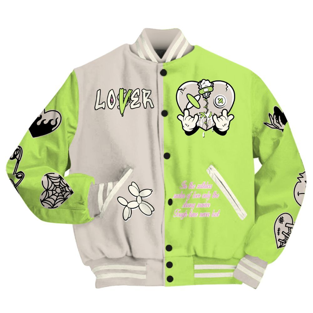 Varsity Jacket To Match Jack Black Night Silver - Loser Lover Heartbreak All Over Print