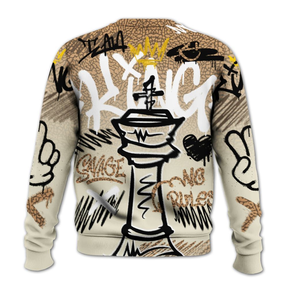 Sweatshirt To Match Orewood Brown 3s - Street King Chess Streetwear All Over Print
