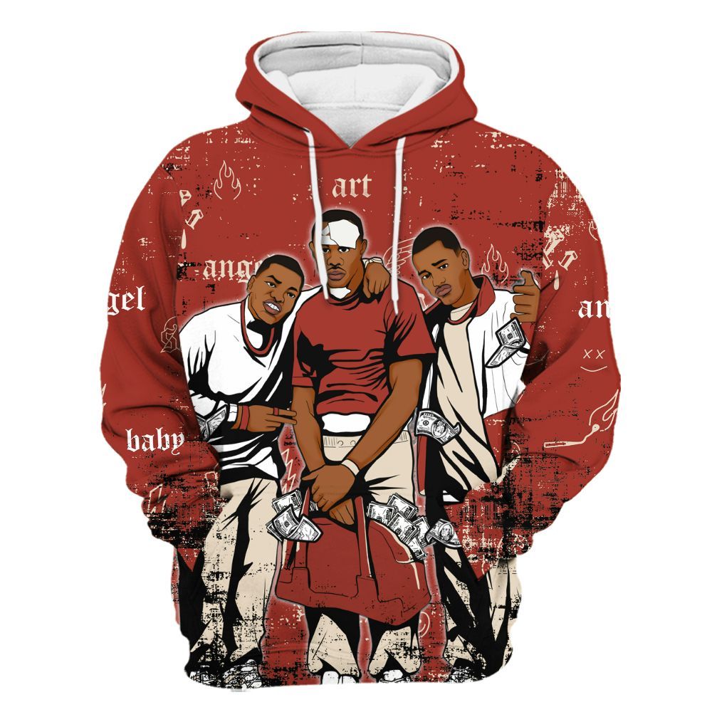 Hoodie To Match Brick After Brick 4s - Paid In Full Money All Over Print