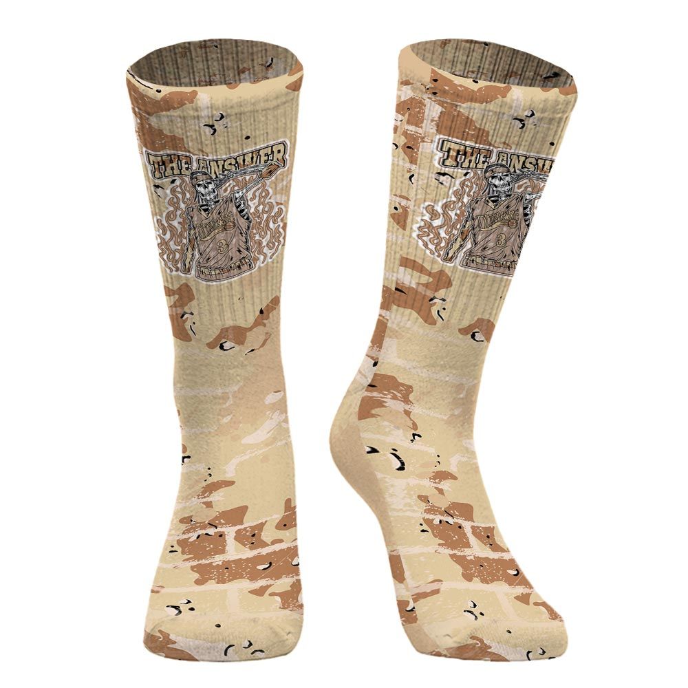 Sock To Match Desert Camo 3s - Allen Answer Skeleton Brick