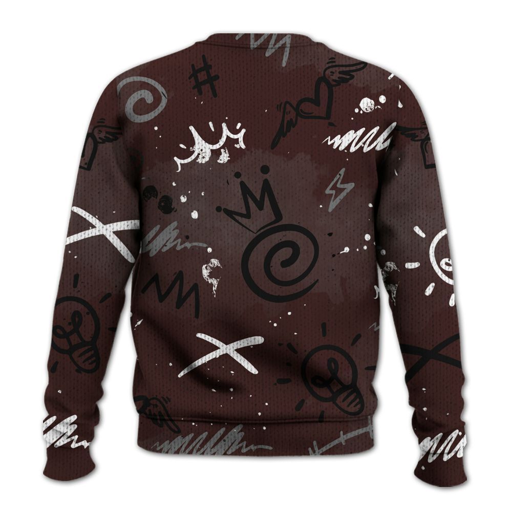 Knitted Sweater To Match Burgundy 5s - Drip Been Di2ferent