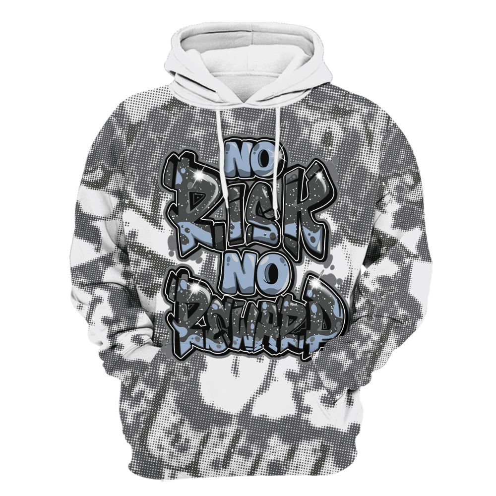 Hoodie To Match Reverse Black White 6s - No Risks No Reward Street All Over Print