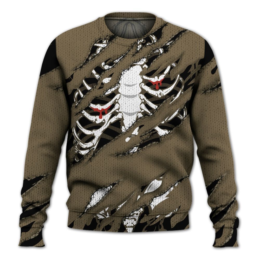Knitted Sweater To Match Olive 9s - GOT 'EM Skeleton Scratch