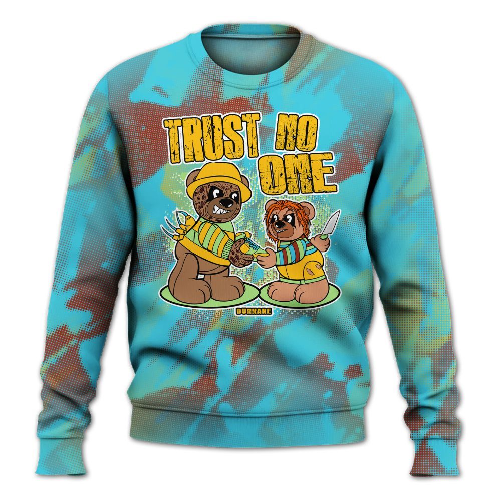 Sweatshirt To Match SB Dunk Di'Orr Greenwood - Trust No One Bear Abstract Halftone All Over Print