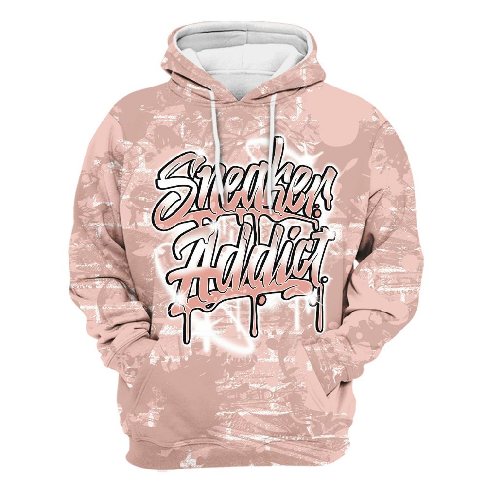 Hoodie To Match Low Legend Pink 11s - Addiction Sneakers Graphic Street Art All Over Print