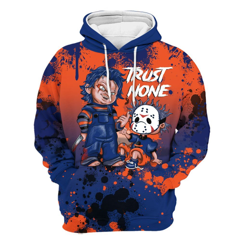Hoodie To Match Suede GS League - Trust No One Scary All Over Print