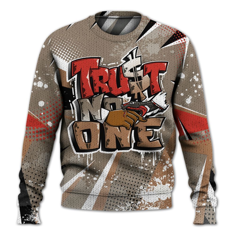 Knitted Sweater To Match Air Max Rocky Distressed - Poly Trust No One Dripping