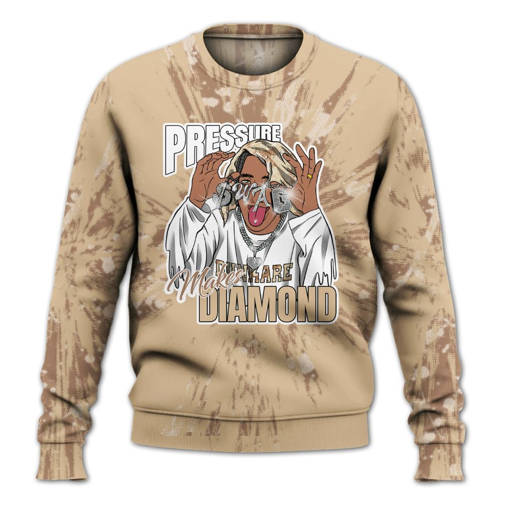 Sweatshirt To Match Desert Camo 3s - Pressures Makes Sweatshirt To Match Lux All Over Print