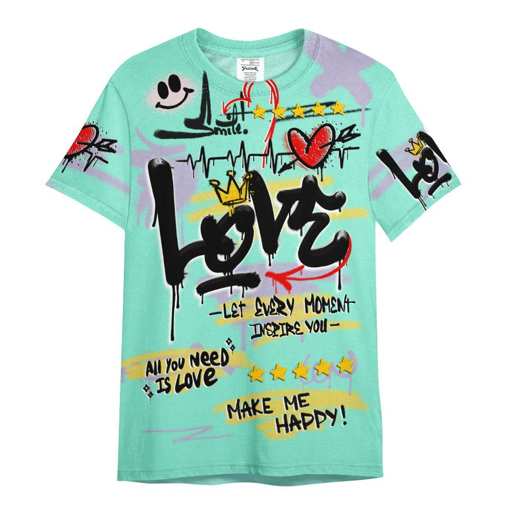Shirt To Match Dunk Low Easter 2026 - Happy Love Beats Graffiti Streetwear All Over Print