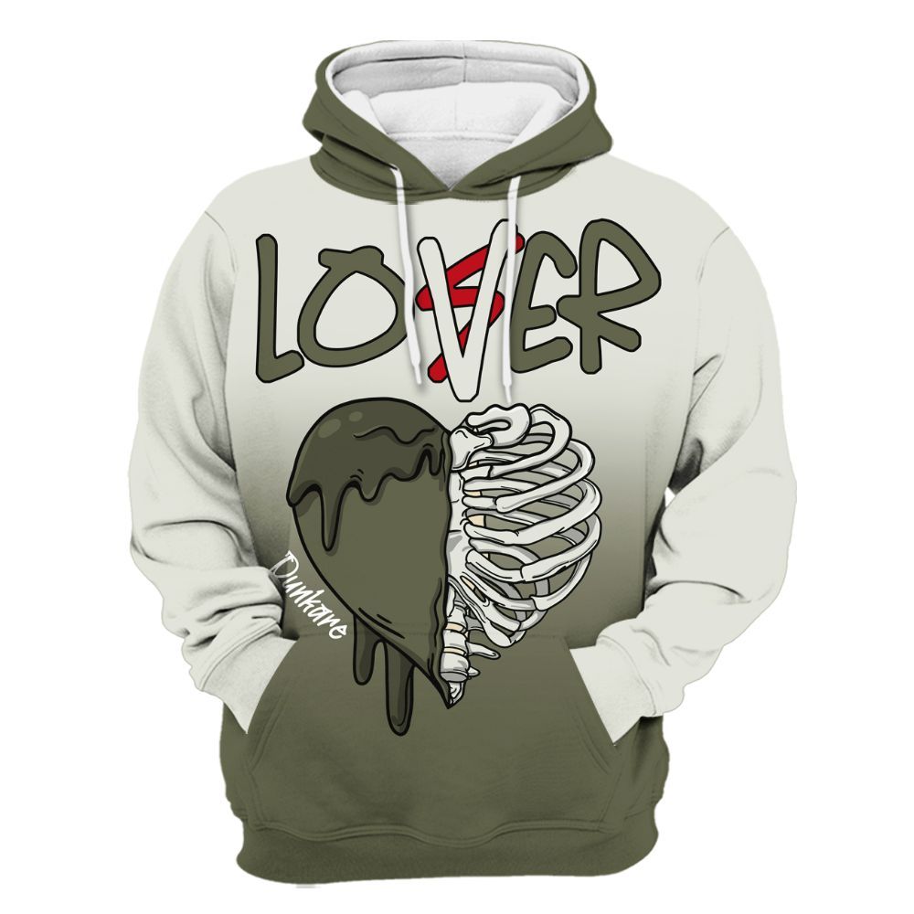 Hoodie To Match Low OG Medium Olive 1s - Loser Lover Dripping All Over Print