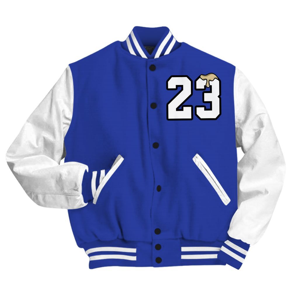 Varsity Jacket To Match Air 180 Concord - Custom Name Number 23 Drip All Over Print