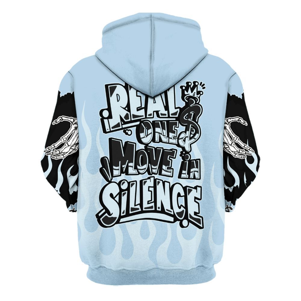Hoodie To Match Foamposite One Psychic Blue - Ones Move In Silence All Over Print