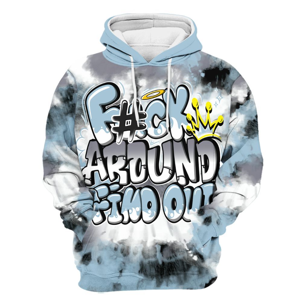 Hoodie To Match Chambray 7s - Tie Dye FK Around Find Out All Over Print