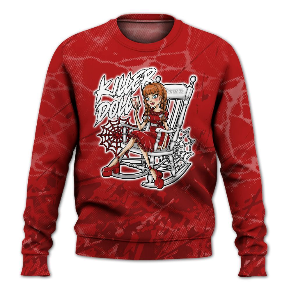 Sweatshirt To Match Red Taxi 12s - Killer Doll-A Halloween Profound All Over Print