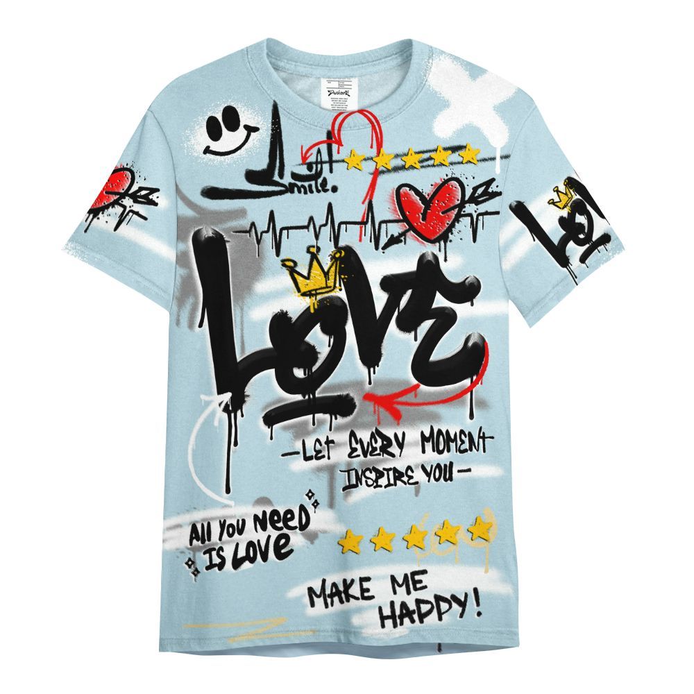 Shirt To Match Low Year Of The Snake 11s - Happy Love Beats Graffiti Streetwear All Over Print